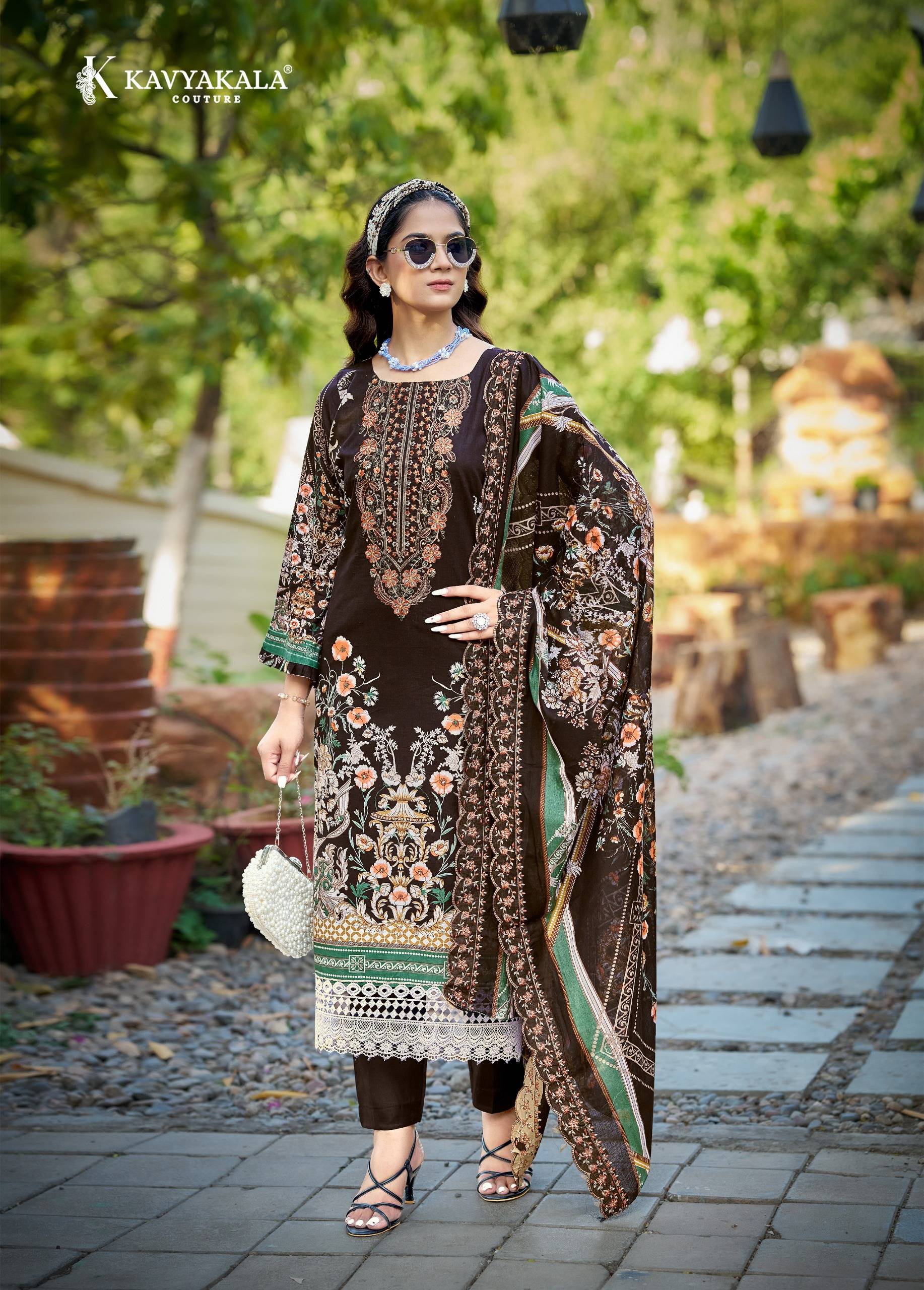 ANARKALI Vol-25by KAVYA‎‎ KALA Couture 1001 to 1008 Series Indian Traditional casual wear Pakistani Lawn Cotton dresses At Wholesale Price